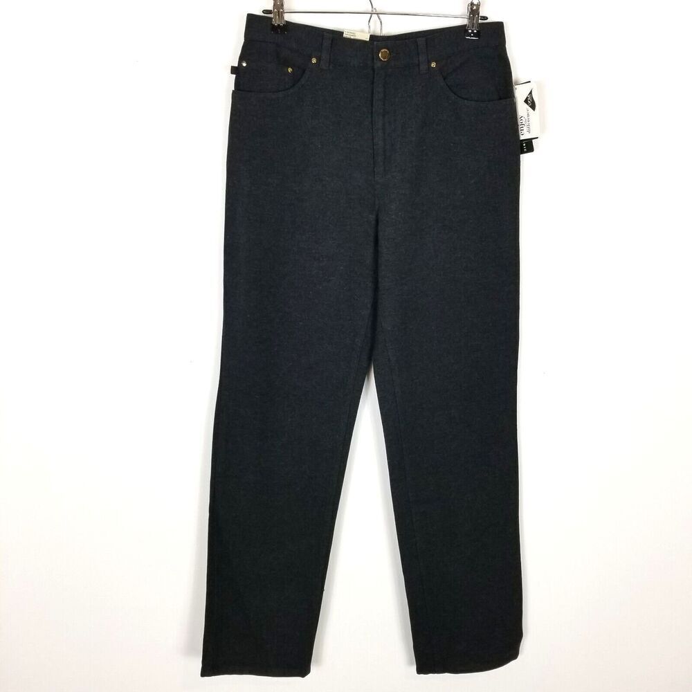 Ralph Lauren Jeans Co. Women Stretch 5 Pockets Pants Sz 10 Gray Ankle Preppy